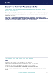 Free Stories Drawing Sheet | Kindergarten | ELA | BookFlik
