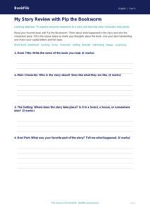 Free Stories Template | Kindergarten | ELA | BookFlik