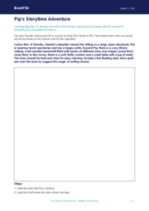 Free Stories Colouring Page | Pre-K | ELA | BookFlik