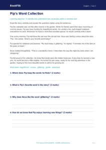 Free Vocabulary Comprehension | Grade 1 | ELA | BookFlik