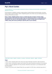 Free Vocabulary Drawing Sheet | Grade 2 | ELA | BookFlik