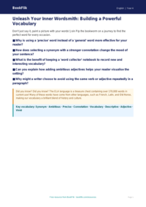 Free Vocabulary Poster | Grade 3 | ELA | BookFlik