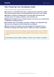 Free Vocabulary Poster | Grade 4 | ELA | BookFlik