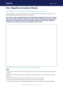 Free Vocabulary Drawing Sheet | Kindergarten | ELA | BookFlik