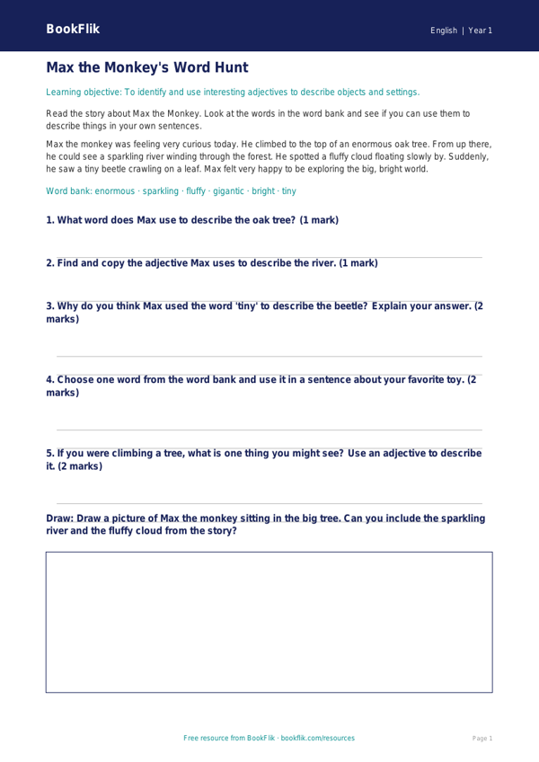 Free Vocabulary Track Sheet | Kindergarten | ELA | BookFlik worksheet preview — English Vocabulary