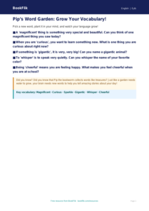 Free Vocabulary Poster | Pre-K | ELA | BookFlik
