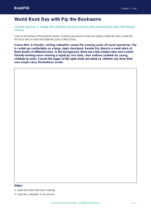 Free World Book Day Colouring Page | Pre-K | ELA | BookFlik