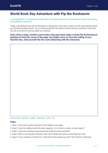 Free World Book Day Drawing Sheet | Pre-K | ELA | BookFlik