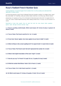 French Numbers Quiz for Grade 3 | Greater Depth | BookFlik