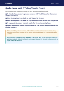 Telling Time in French: Grade 3 Lesson & Poster | BookFlik