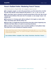 Free Verbs And Tenses Poster | Grade 3 | French | BookFlik