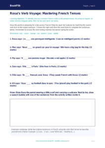 Free Verbs And Tenses Activity Sheet | Grade 4 | French | BookFlik
