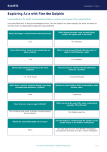 Free Asia Flashcards for Grade 3 Geography | BookFlik