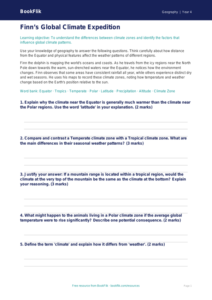 Geography climate worksheet grade 3 greater depth