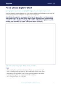 Free Climate Drawing Sheet | Pre-K | Geography | BookFlik