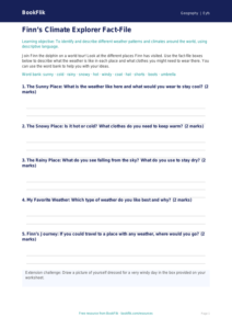 Free Climate Template | Pre-K | Geography | BookFlik