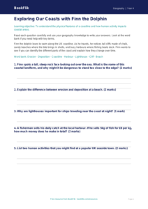 Free Coasts Worksheet | Grade 3 | Geography | BookFlik