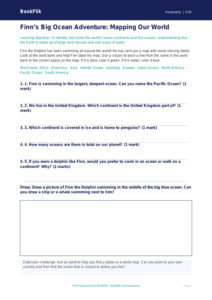 Free Continents And Oceans Activity Sheet | Pre-K | Geography | BookFlik