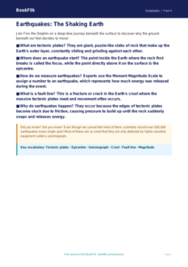 Free Earthquakes Poster | Grade 3 | Geography | BookFlik