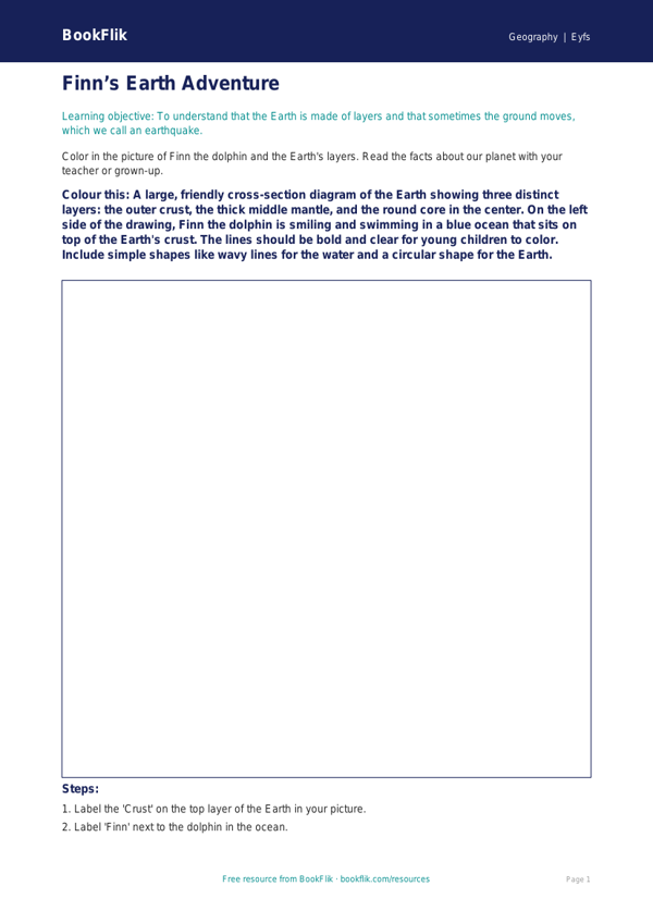 Free Earthquakes Colouring Page | Pre-K | Geography | BookFlik worksheet preview — Geography Earthquakes