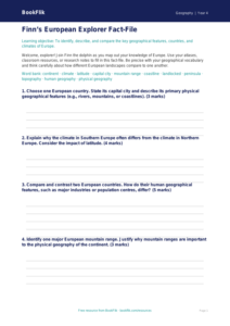 Europe Geography Lesson Plan | Grade 3 | BookFlik Resources