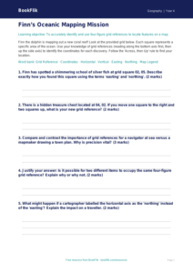 Free Grid References Activity Sheet | Grade 3 | Geography | BookFlik