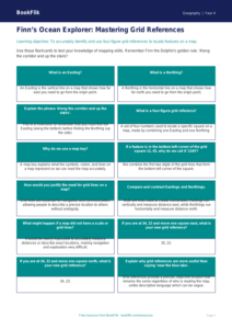 Free Grid References Flashcards | Grade 3 | Geography | BookFlik