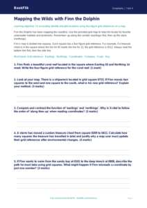 Free Grid References Worksheet | Grade 3 | Geography | BookFlik