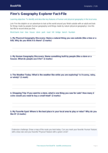 Free Human And Physical Geography Template | Pre-K | Geography | BookFlik
