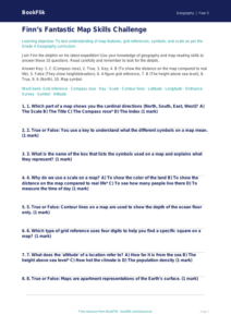Free Map Skills Quiz | Grade 4 | Geography | BookFlik