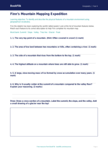 Free Mountains Activity Sheet | Grade 3 | Geography | BookFlik