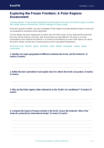 Free Polar Regions Assessment | Grade 3 | Geography | BookFlik