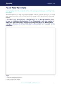 Free Polar Regions Colouring Page | Pre-K | Geography | BookFlik