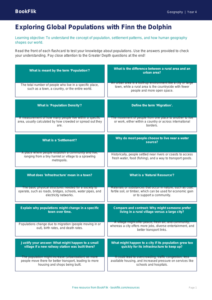 Free Population Flashcards | Grade 3 | Geography | BookFlik