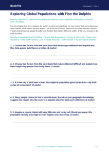Free Population Activity Sheet | Grade 4 | Geography | BookFlik