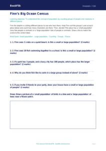 Free Population Activity Sheet | Pre-K | Geography | BookFlik
