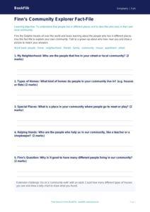 Free Population Template | Pre-K | Geography | BookFlik