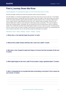 Free Rivers Comprehension | Grade 4 | Geography | BookFlik