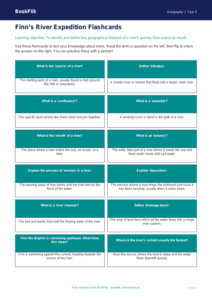 Free Rivers Flashcards | Grade 4 | Geography | BookFlik