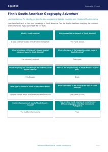 Free South America Flashcards | Grade 3 | Geography | BookFlik