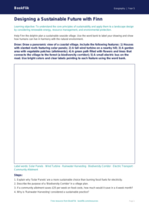 Free Sustainability Drawing Sheet | Grade 4 | Geography | BookFlik