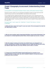 Free Trade Assessment | Grade 3 | Geography | BookFlik