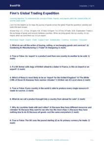 Free Trade Quiz | Grade 3 | Geography | BookFlik