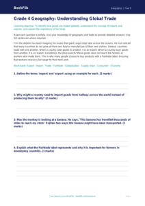 Free Trade Assessment | Grade 4 | Geography | BookFlik