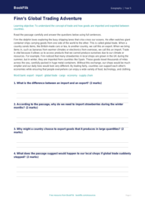 Free Trade Comprehension | Grade 4 | Geography | BookFlik