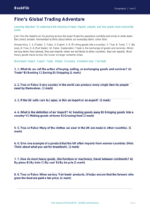 Free Trade Quiz | Grade 4 | Geography | BookFlik