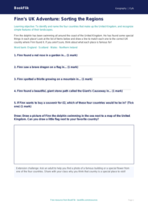 Exploring the UK: Geography Activity Sheet for Pre-K | BookFlik