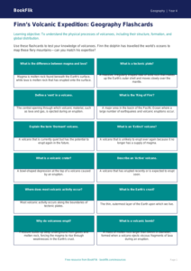 Free Volcanoes Flashcards | Grade 3 | Geography | BookFlik