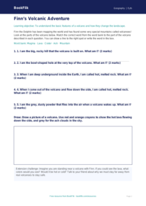 Free Volcanoes Activity Sheet | Pre-K | Geography | BookFlik