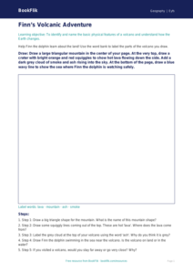 Free Volcanoes Drawing Sheet | Pre-K | Geography | BookFlik